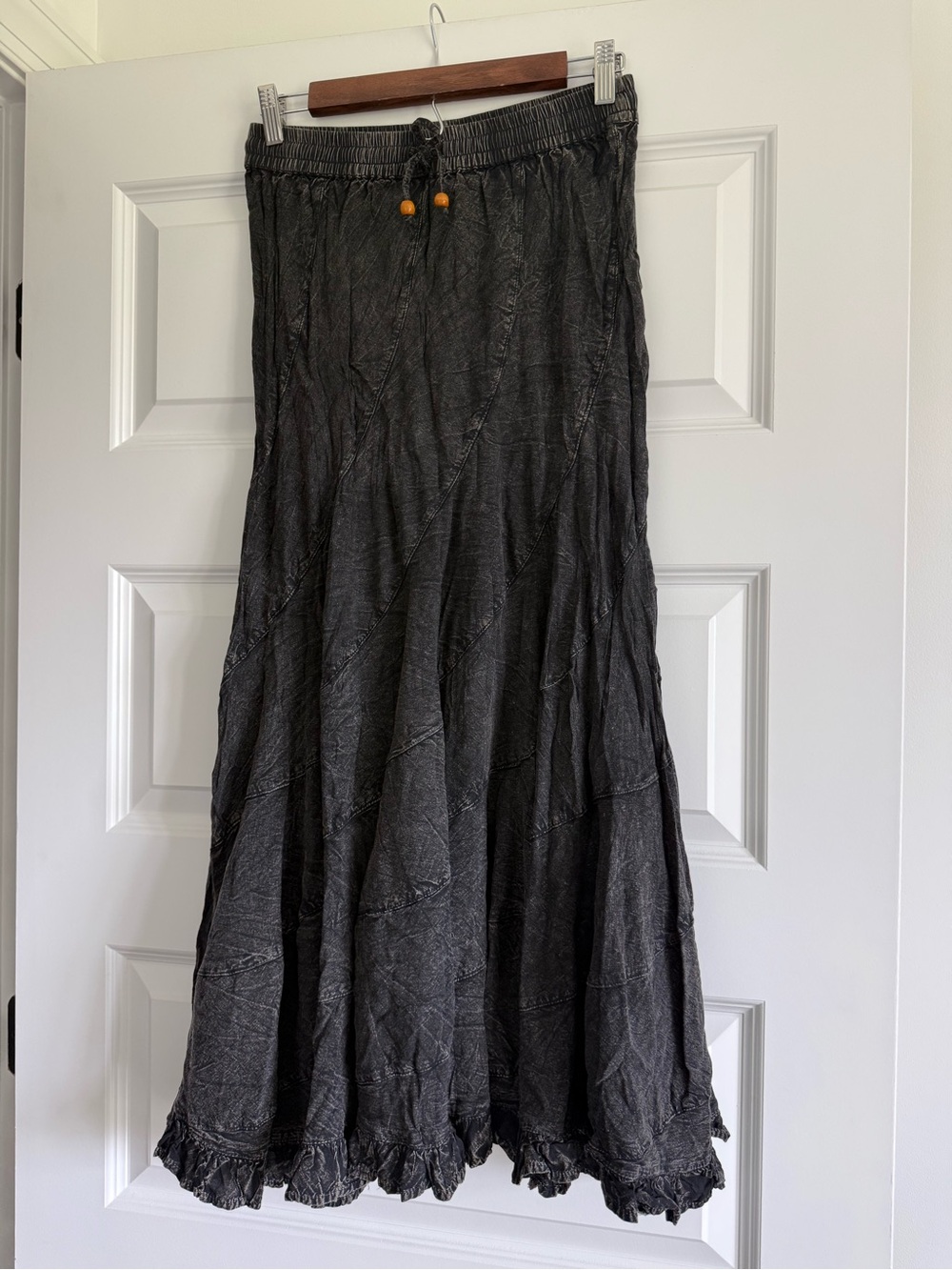 Young Threads NWT Charcoal Boho Maxi Skirt Size Medium Flowy Cottagecore - Picture 3 of 11